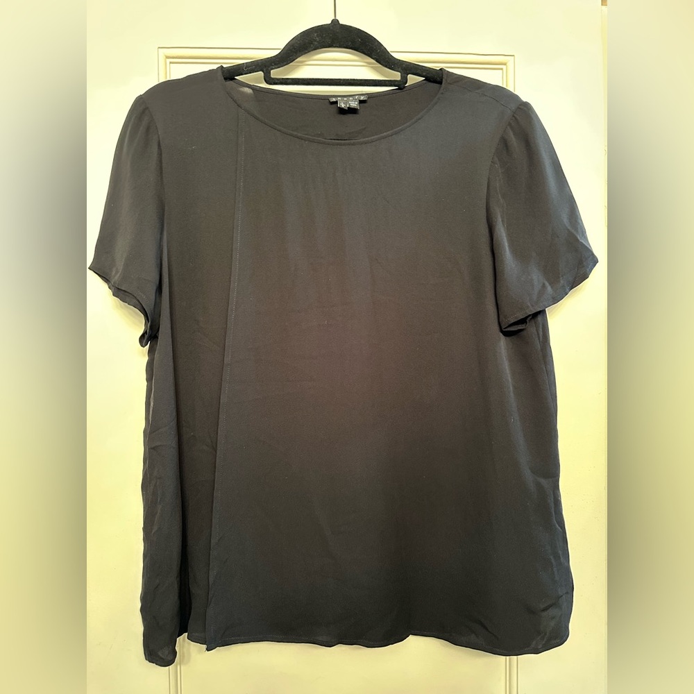 Theory Jet Black Short Sleeve Top